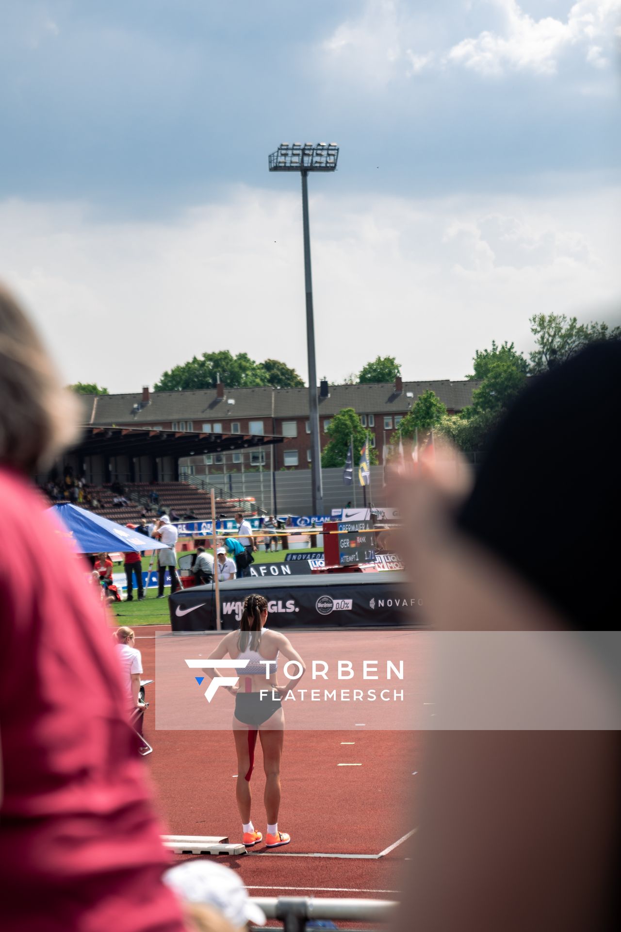 Anna-Lena Obermaier (LG Telis Finanz Regensburg) beim Hochsprung am 07.05.2022 beim Stadtwerke Ratingen Mehrkampf-Meeting 2022 in Ratingen